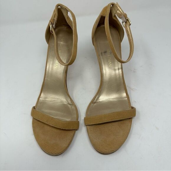 Stuart Weitzman Nude Tan Nudist Sandal Heel Size 11 - Picture 6 of 9
